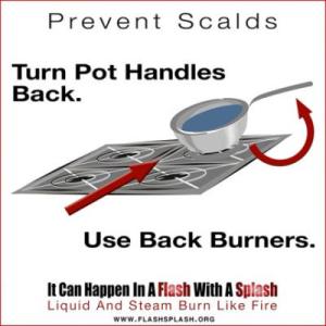 Burn Safety Awareness Image Kitchen Scalds Pot Handles
